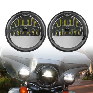 할리 로드 글라이드 오토바이 안개 램프를위한 모순 4.5인치 LED 안개 조명