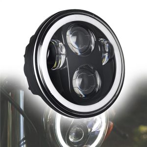 Morsun 40w 5 할리 데이비슨 오토바이 헤드 램프 용 3/4 인치 LED 헤드 라이트 프로젝터 블랙 크롬